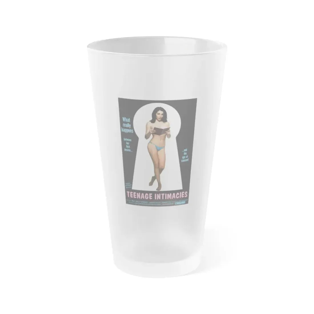 TEENAGE INTIMACIES 1973 Movie Poster - Frosted Pint Glass 16oz Default Title - Go Mug Yourself