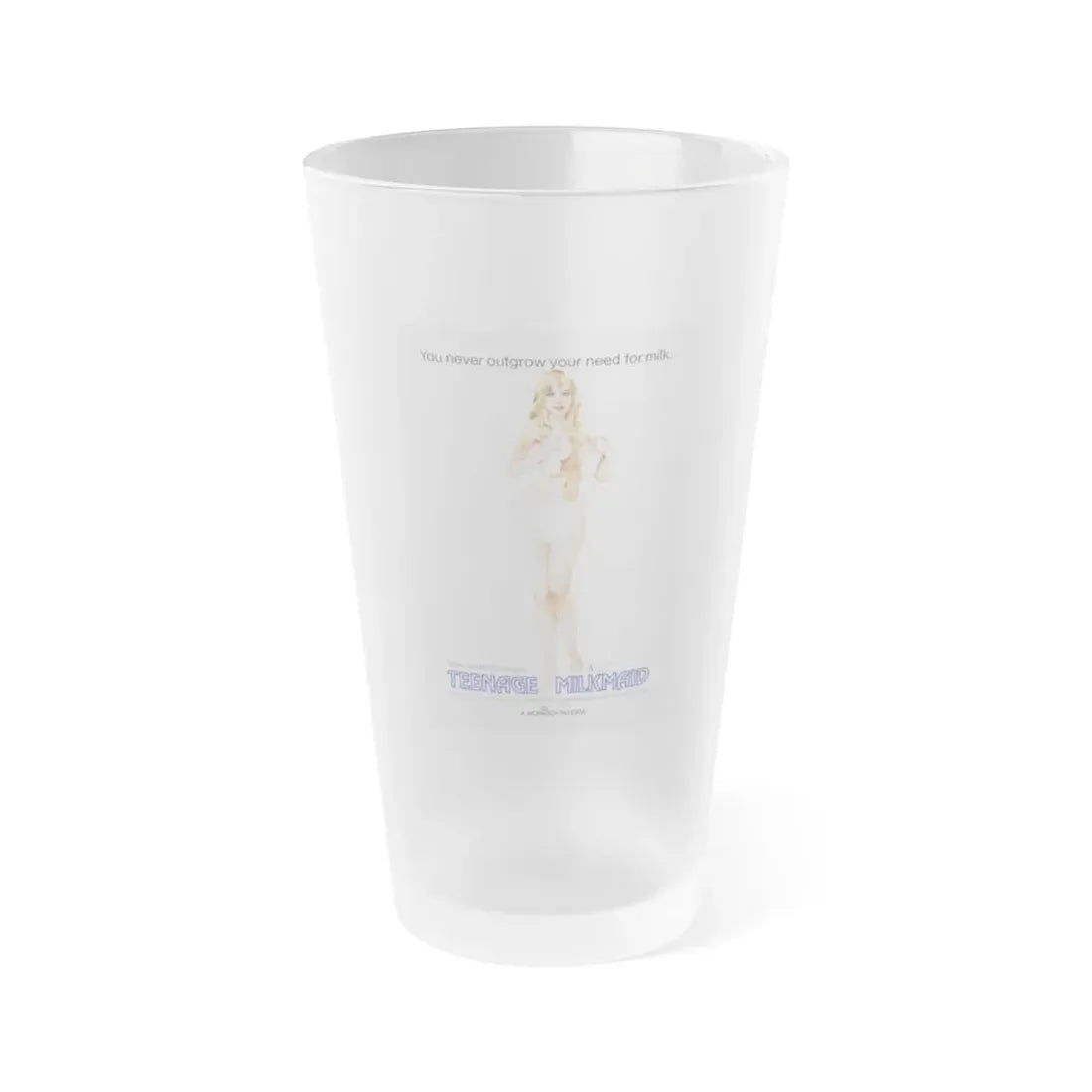 TEENAGE MILKMAID 1973 Movie Poster - Frosted Pint Glass 16oz Default Title - Go Mug Yourself
