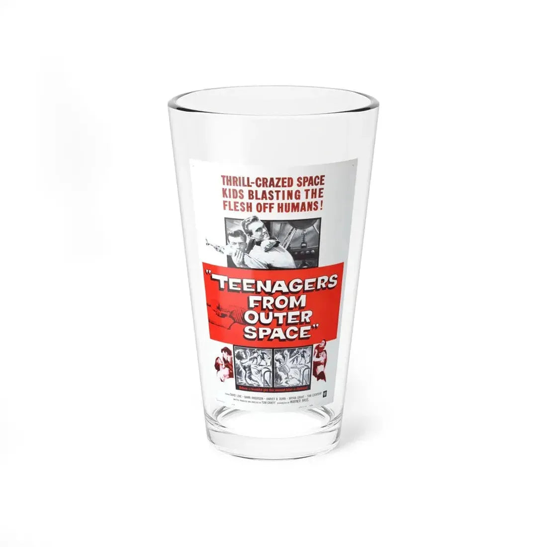TEENAGERS FROM OUTER SPACE 1959 Movie Poster - Pint Glass 16oz 16oz - Go Mug Yourself
