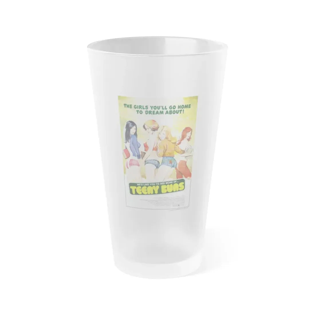 TEENY BUNS 1978 Movie Poster - Frosted Pint Glass 16oz Default Title - Go Mug Yourself