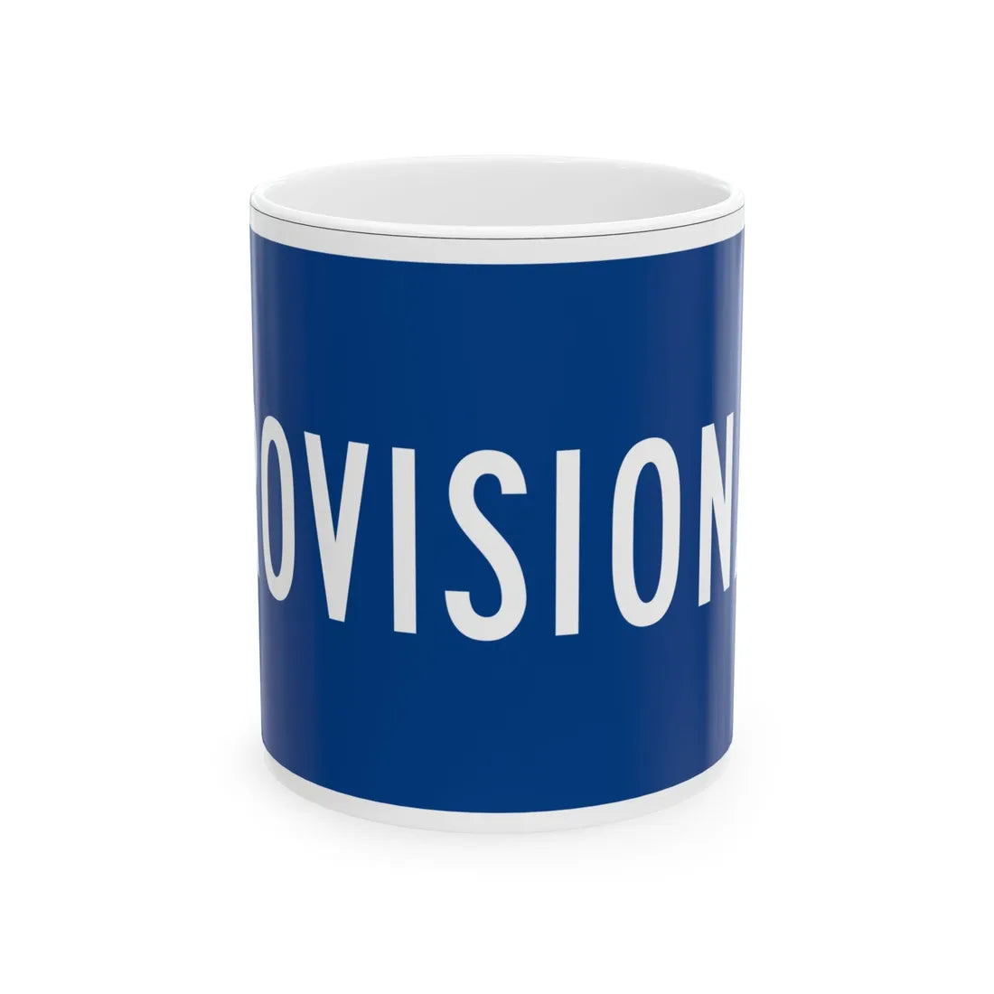 Temporary plate blue es (Puerto Rico) (Road Sign) White Coffee Mug 11oz - Go Mug Yourself