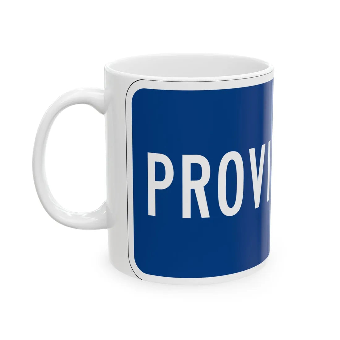 Temporary plate blue es (Puerto Rico) (Road Sign) White Coffee Mug - Go Mug Yourself