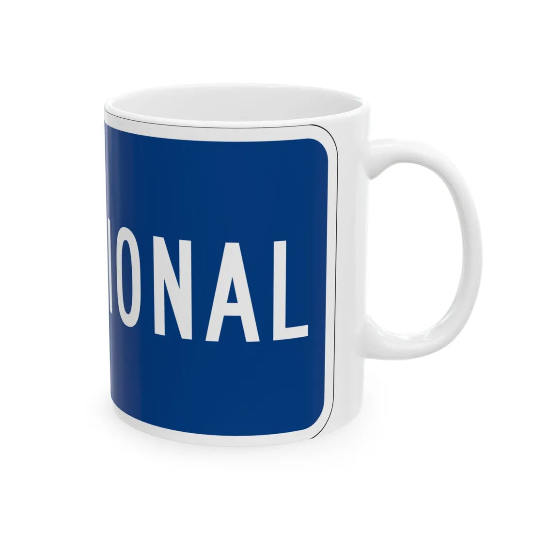 Temporary plate blue es (Puerto Rico) (Road Sign) White Coffee Mug - Go Mug Yourself