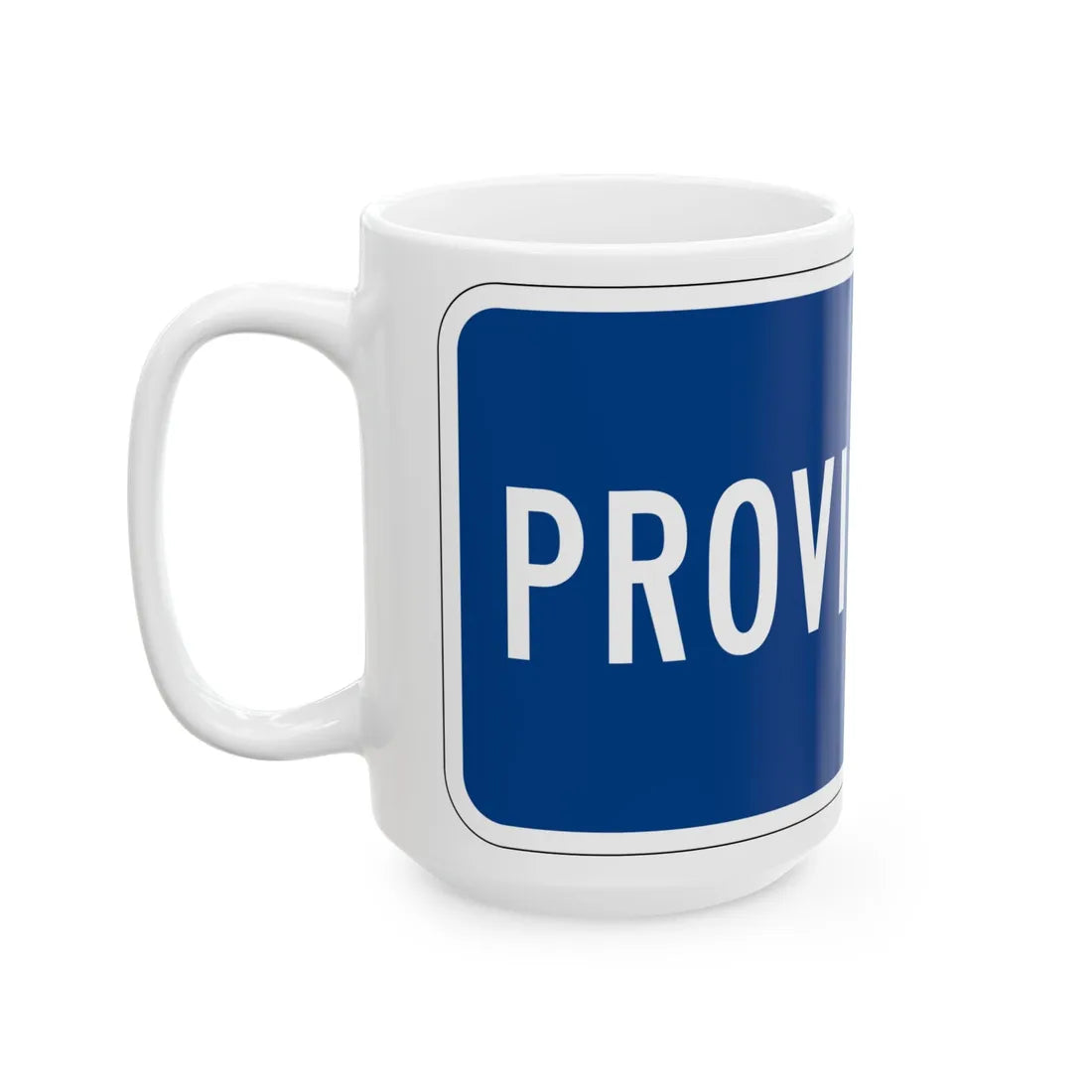Temporary plate blue es (Puerto Rico) (Road Sign) White Coffee Mug - Go Mug Yourself