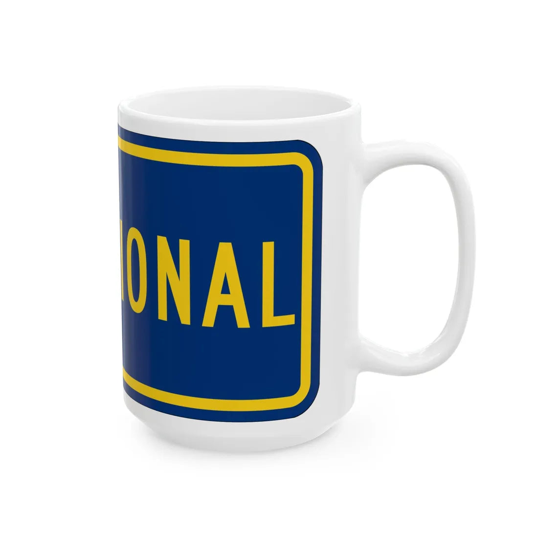 Temporary plate county es (Puerto Rico) (Road Sign) White Coffee Mug - Go Mug Yourself