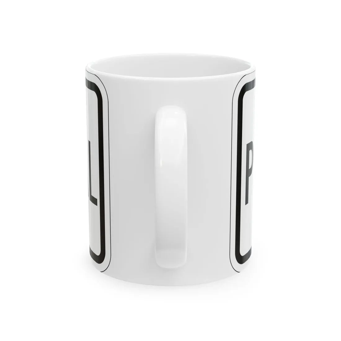 Temporary plate es (Puerto Rico) (Road Sign) White Coffee Mug - Go Mug Yourself