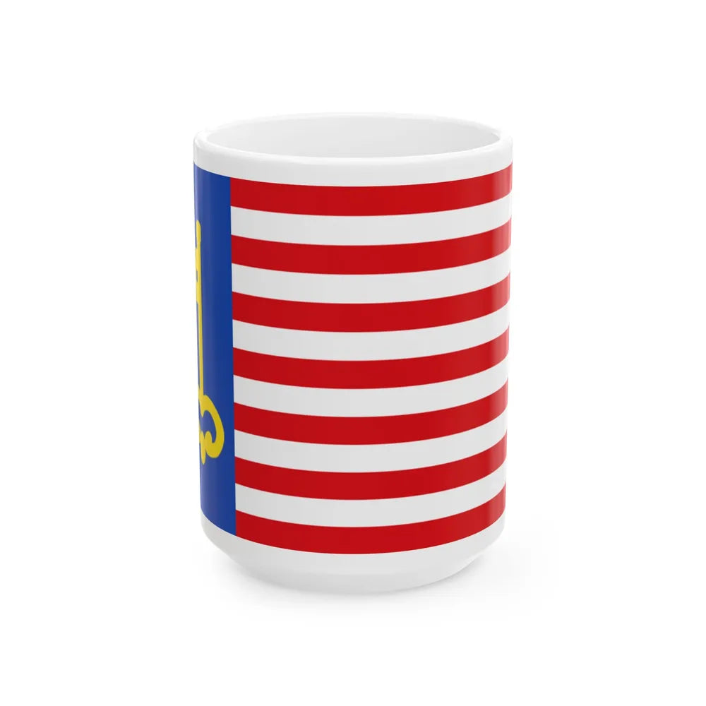 Temse vlag 1971 (Belgium) White Coffee Mug 15oz - Go Mug Yourself