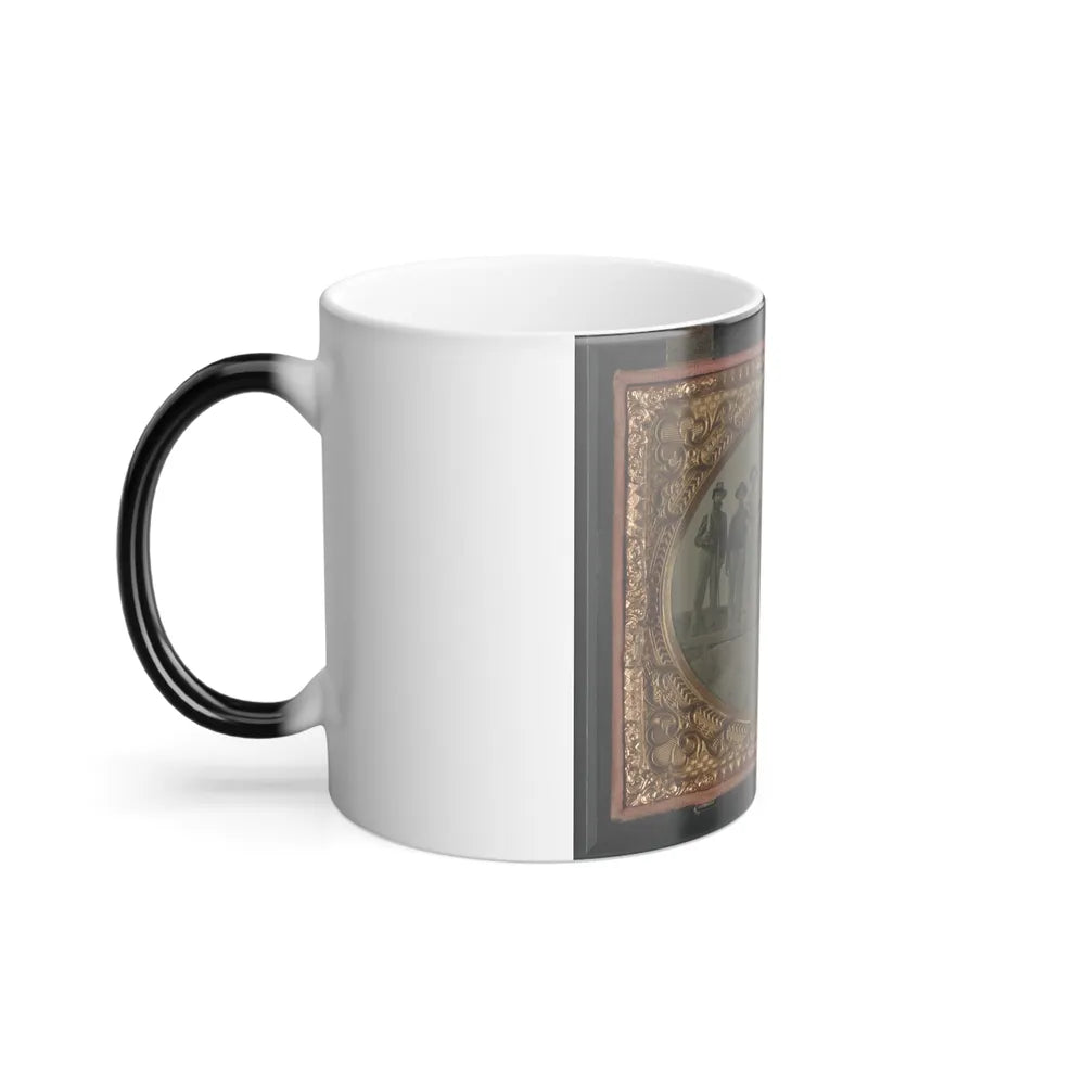 Ten Unidentified Artillery Soldiers in Union Uniforms With Cannon (U.S. Civil War) Color Changing Coffee Mug 11oz-Go Mug Yourself
