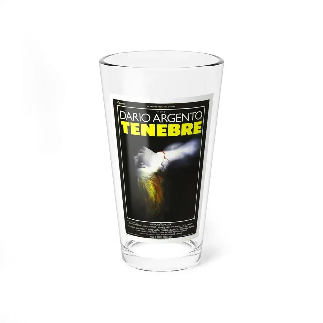 TENEBRE (TENEBRAE, UNSANE) 1982 Movie Poster - Pint Glass 16oz 16oz - Go Mug Yourself