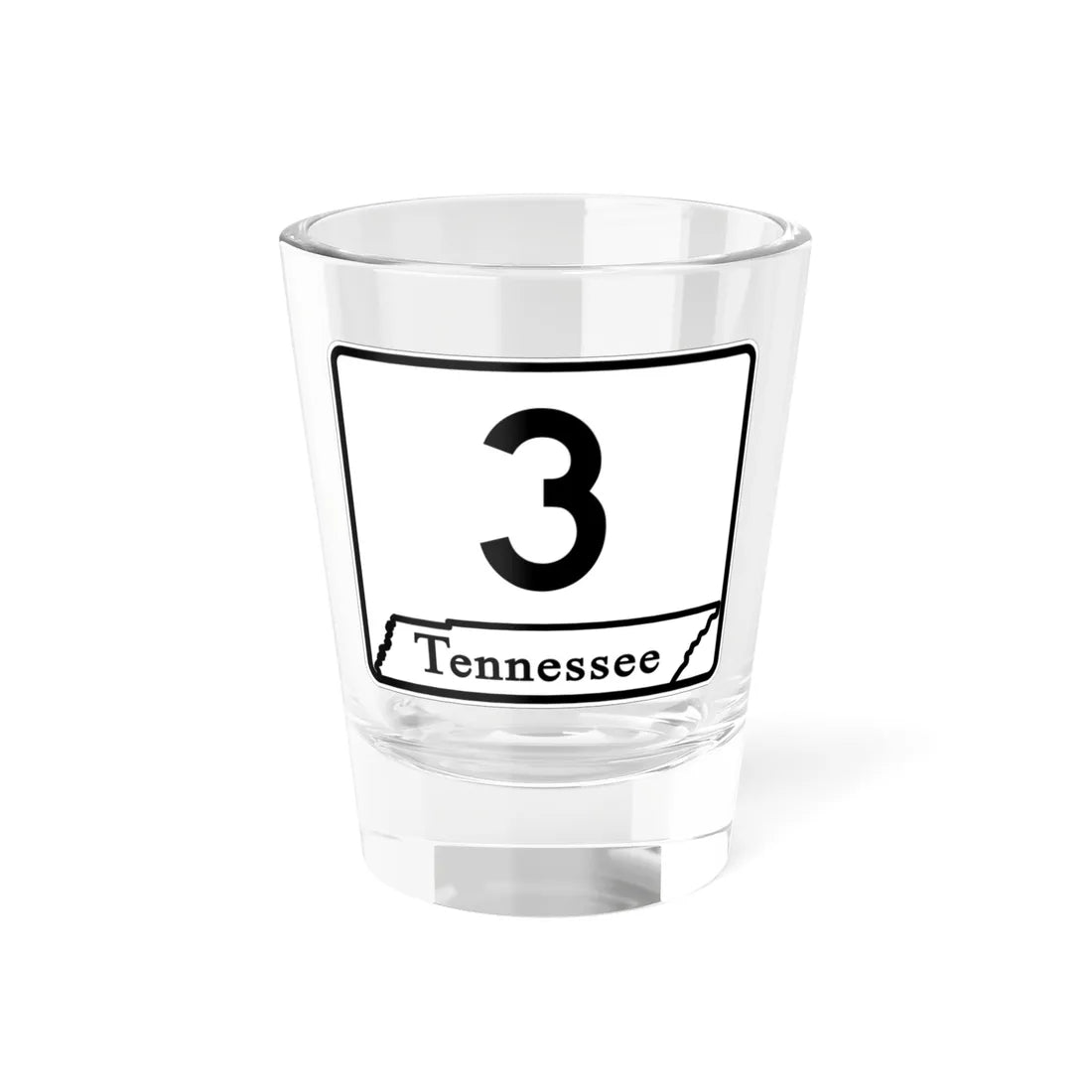 Tennessee 3 (Tennessee) (Road Sign) Shot Glass 1.5oz 1.5oz - Go Mug Yourself