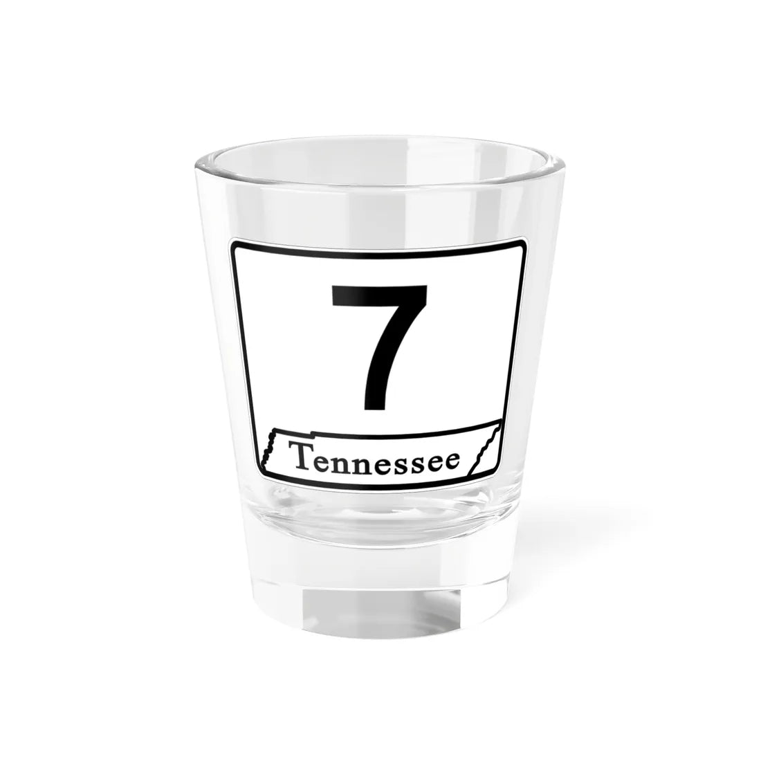 Tennessee 7 (Tennessee) (Road Sign) Shot Glass 1.5oz 1.5oz - Go Mug Yourself