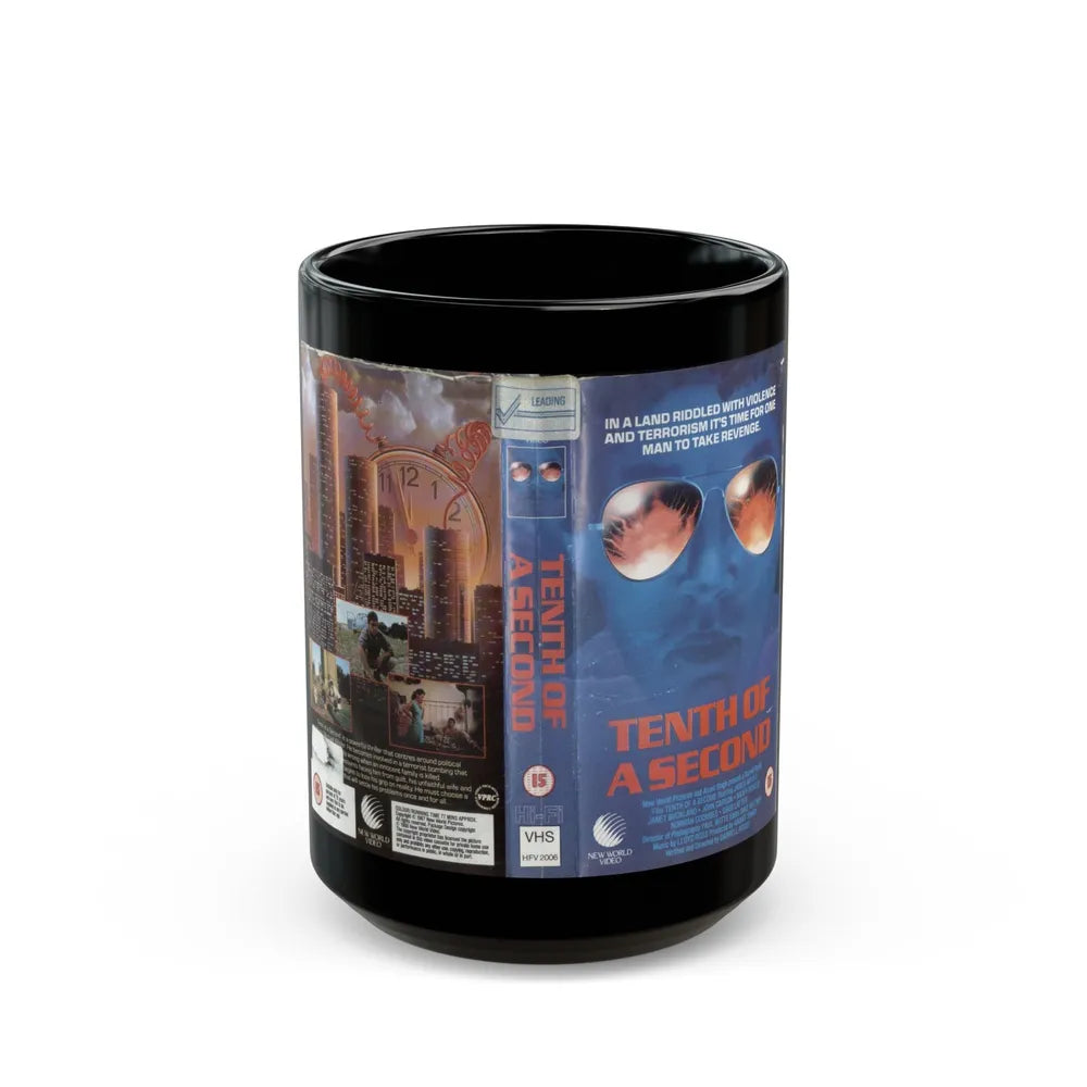TENTH OF A SECOND (VHS COVER) - Black Coffee Mug-15oz-Go Mug Yourself