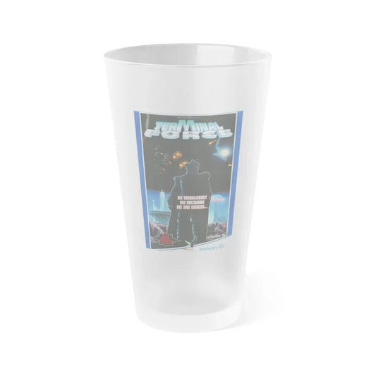TERMINAL FORCE (GALAXIS) 1995 Movie Poster - Frosted Pint Glass 16oz 16oz Frosted - Go Mug Yourself