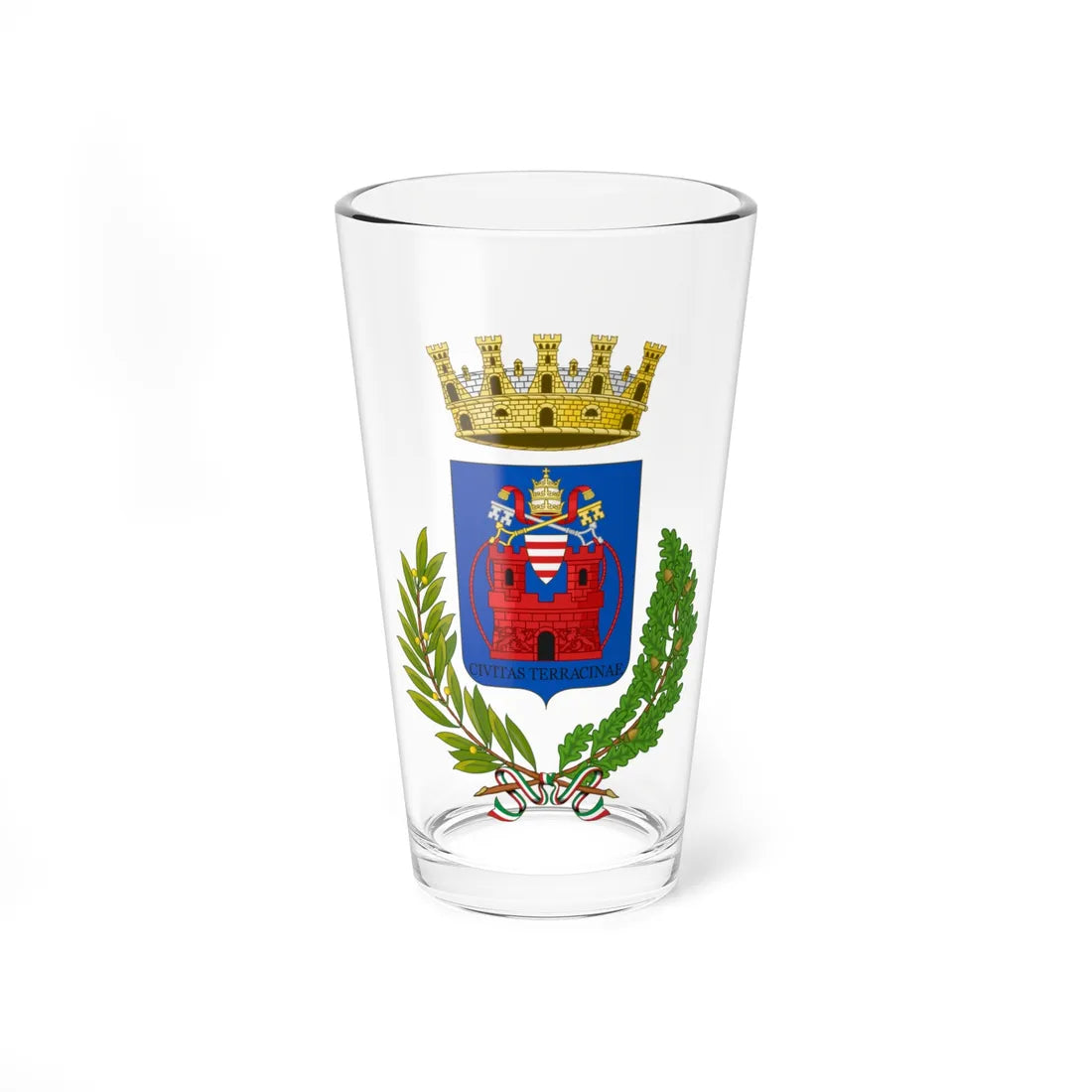 Terracina-Stemma (Italy) (Coat of Arms) Pint Glass 16oz 16oz - Go Mug Yourself
