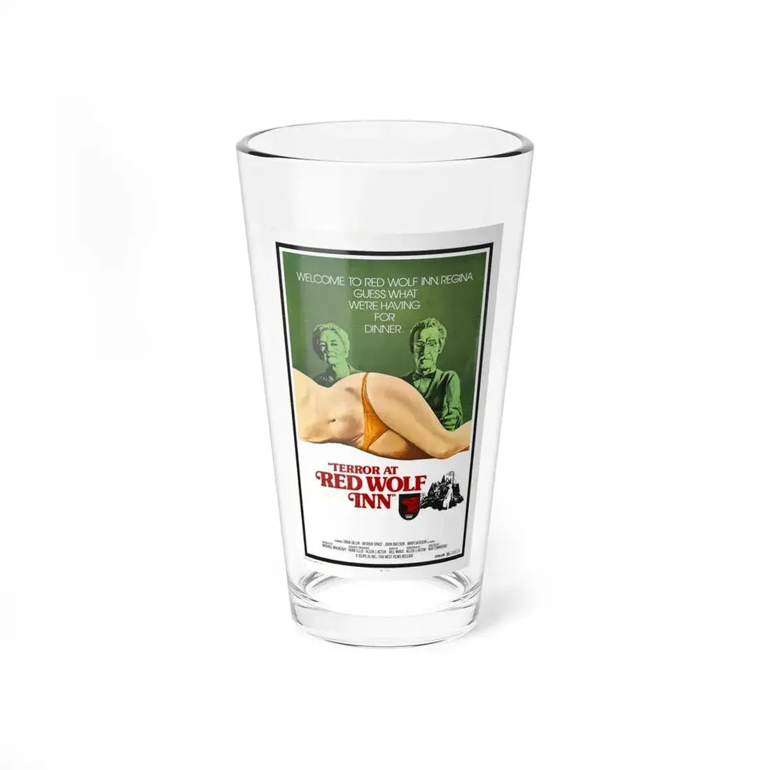 TERROR AT RED WOLF INN 1972 Movie Poster - Pint Glass 16oz 16oz - Go Mug Yourself