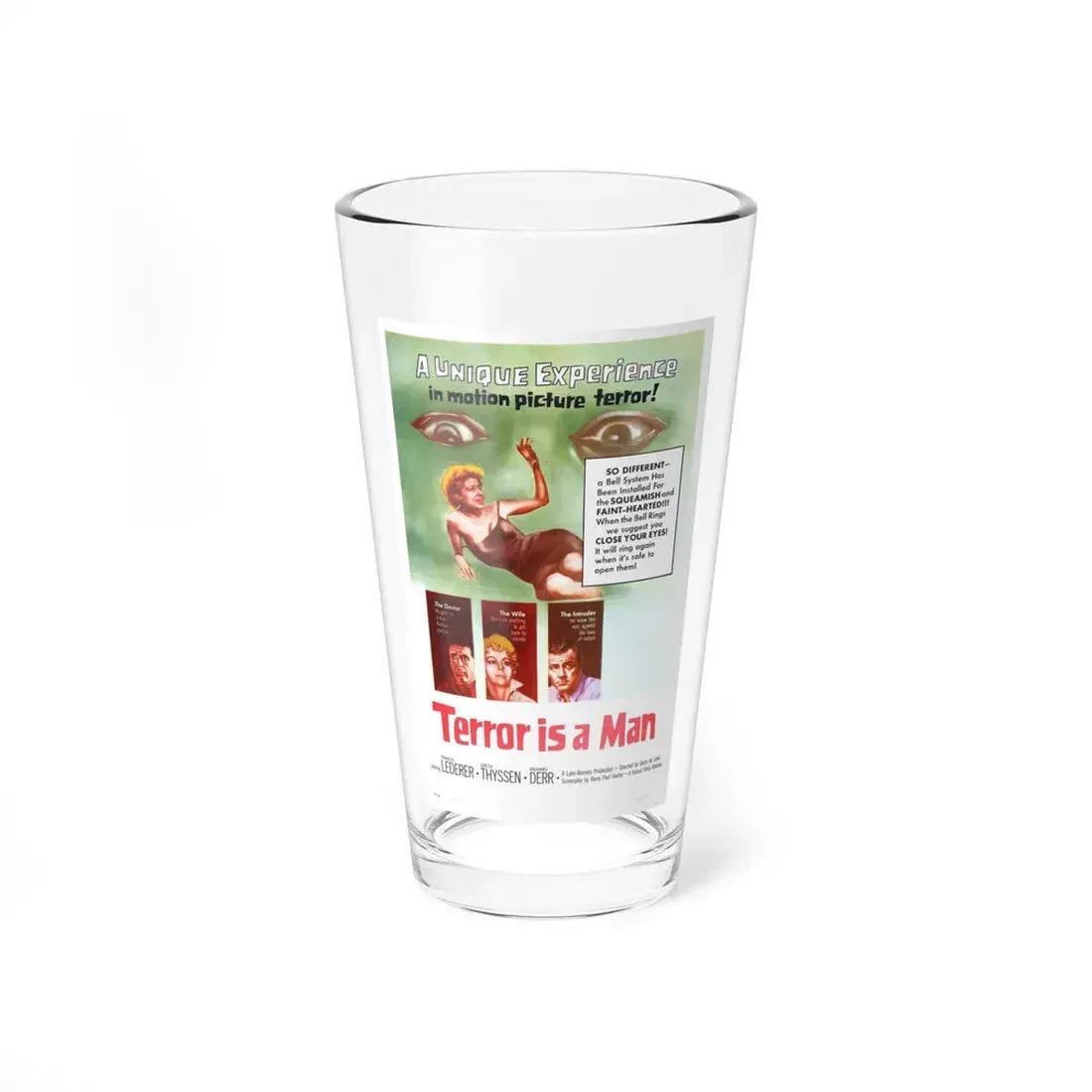 TERROR IS A MAN 1959 Movie Poster - Pint Glass 16oz 16oz - Go Mug Yourself