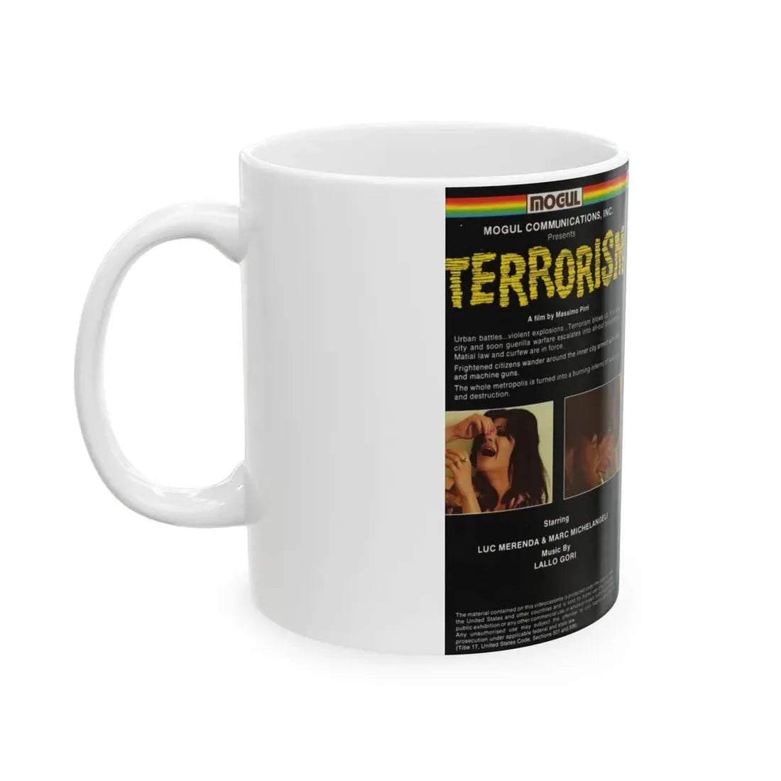 TERRORISM (VHS COVER) - White Coffee Mug - Go Mug Yourself
