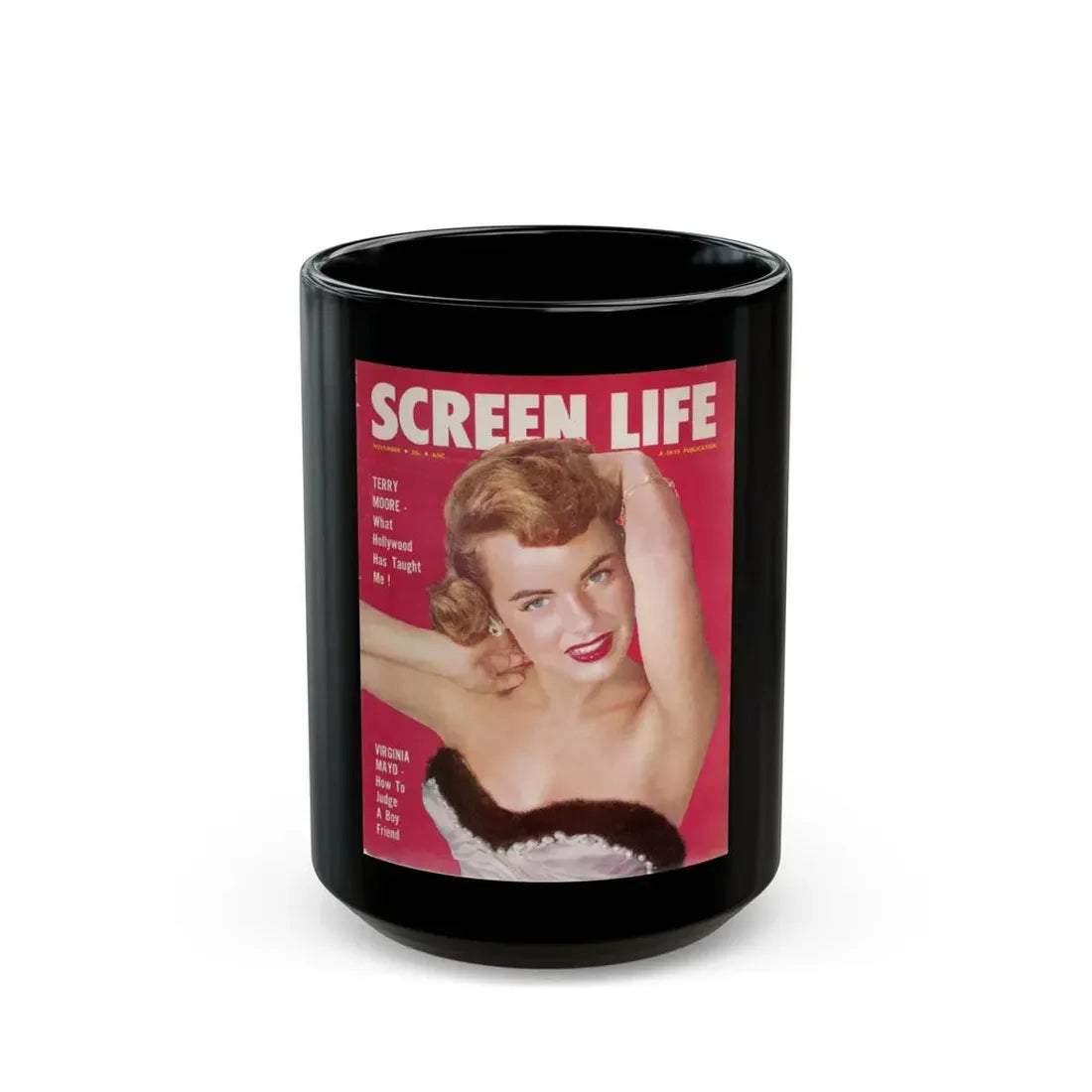Terry Moore #09 - Mag. Cover (Vintage Female Icon) Black Coffee Mug 15oz - Go Mug Yourself