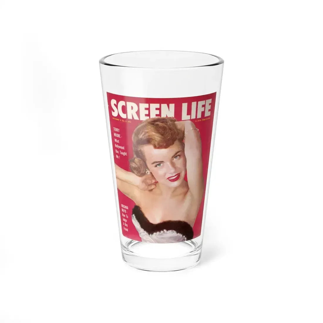 Terry Moore #09 - Mag. Cover (Vintage Female Icon) Pint Glass 16oz 16oz - Go Mug Yourself