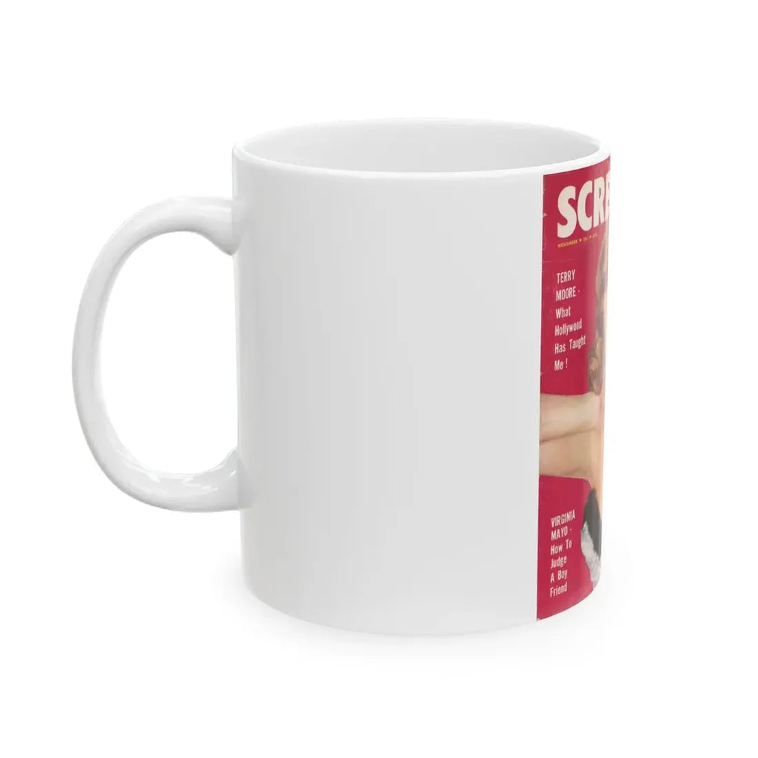 Terry Moore #09 - Mag. Cover (Vintage Female Icon) White Coffee Mug - Go Mug Yourself