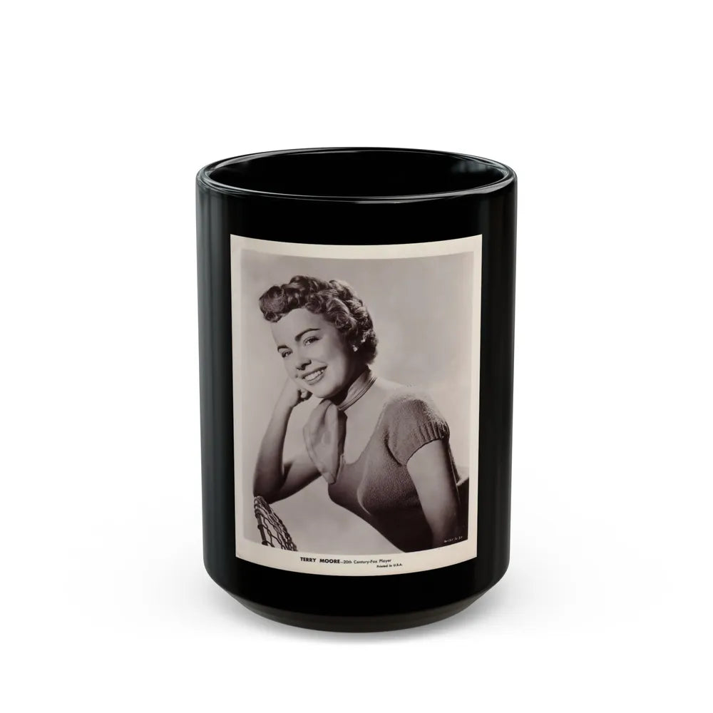 Terry Moore #189 (Vintage Female Icon) Black Coffee Mug-15oz-Go Mug Yourself