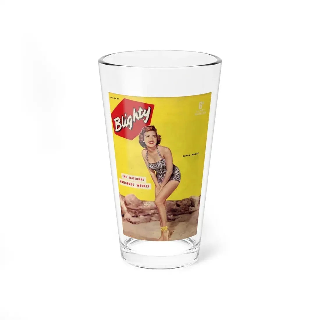 Terry Moore #267 - Mag. Cover (Vintage Female Icon) Pint Glass 16oz 16oz - Go Mug Yourself