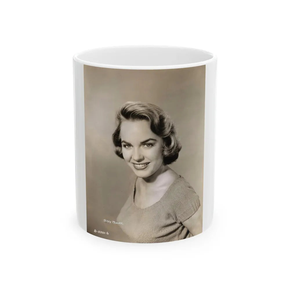 Terry Moore #2951 (Vintage Female Icon) White Coffee Mug-11oz-Go Mug Yourself