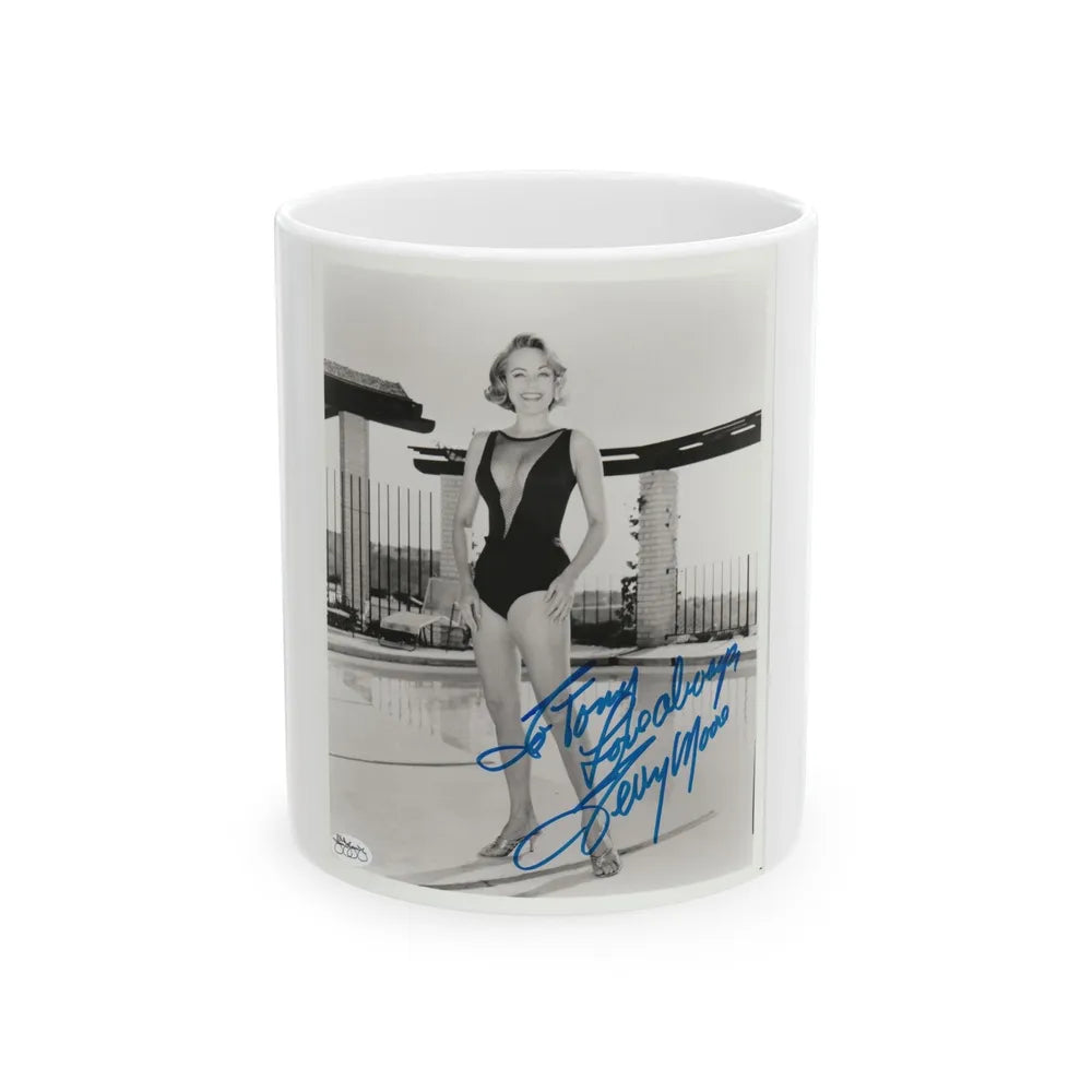 Terry Moore #3072 (Vintage Female Icon) White Coffee Mug-11oz-Go Mug Yourself
