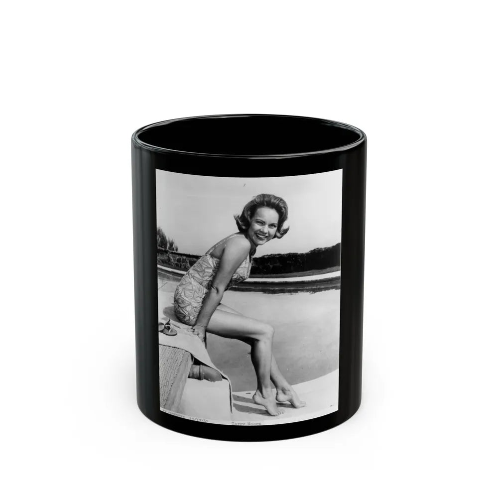 Terry Moore #326 (Vintage Female Icon) Black Coffee Mug-11oz-Go Mug Yourself