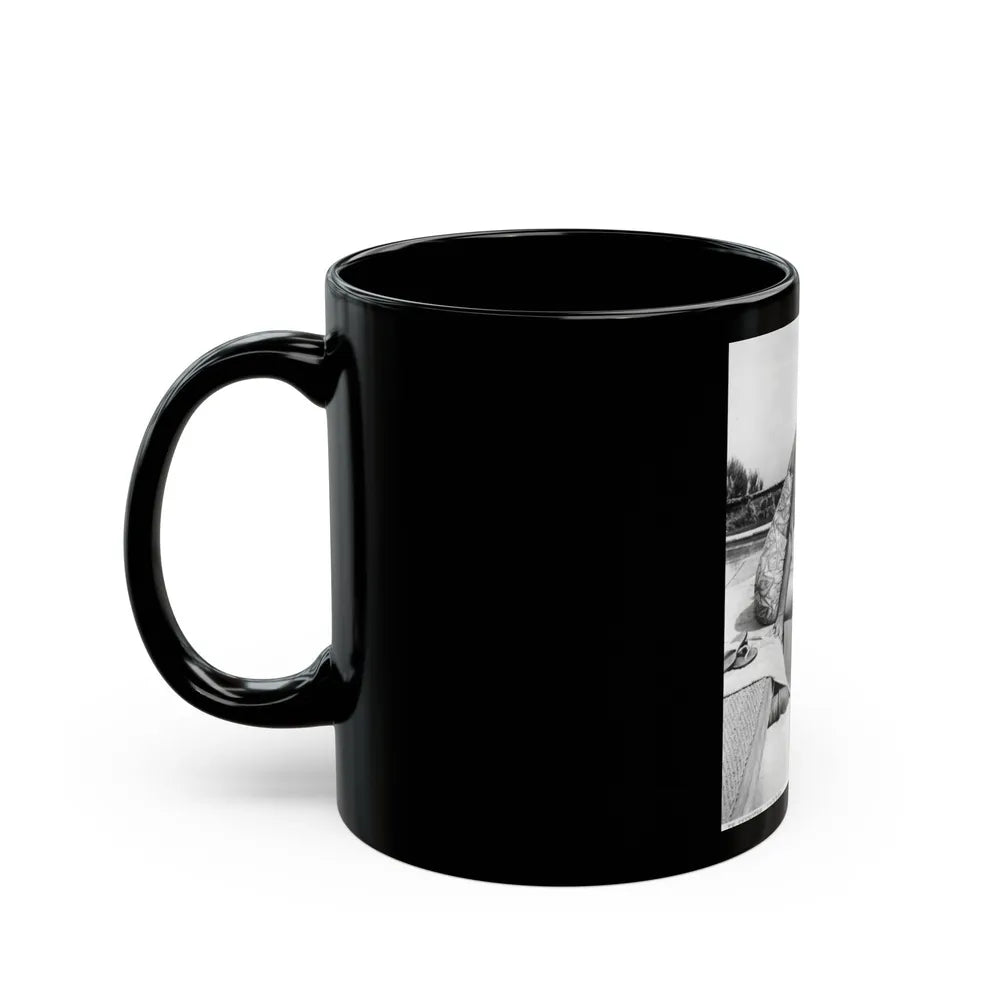 Terry Moore #326 (Vintage Female Icon) Black Coffee Mug-Go Mug Yourself