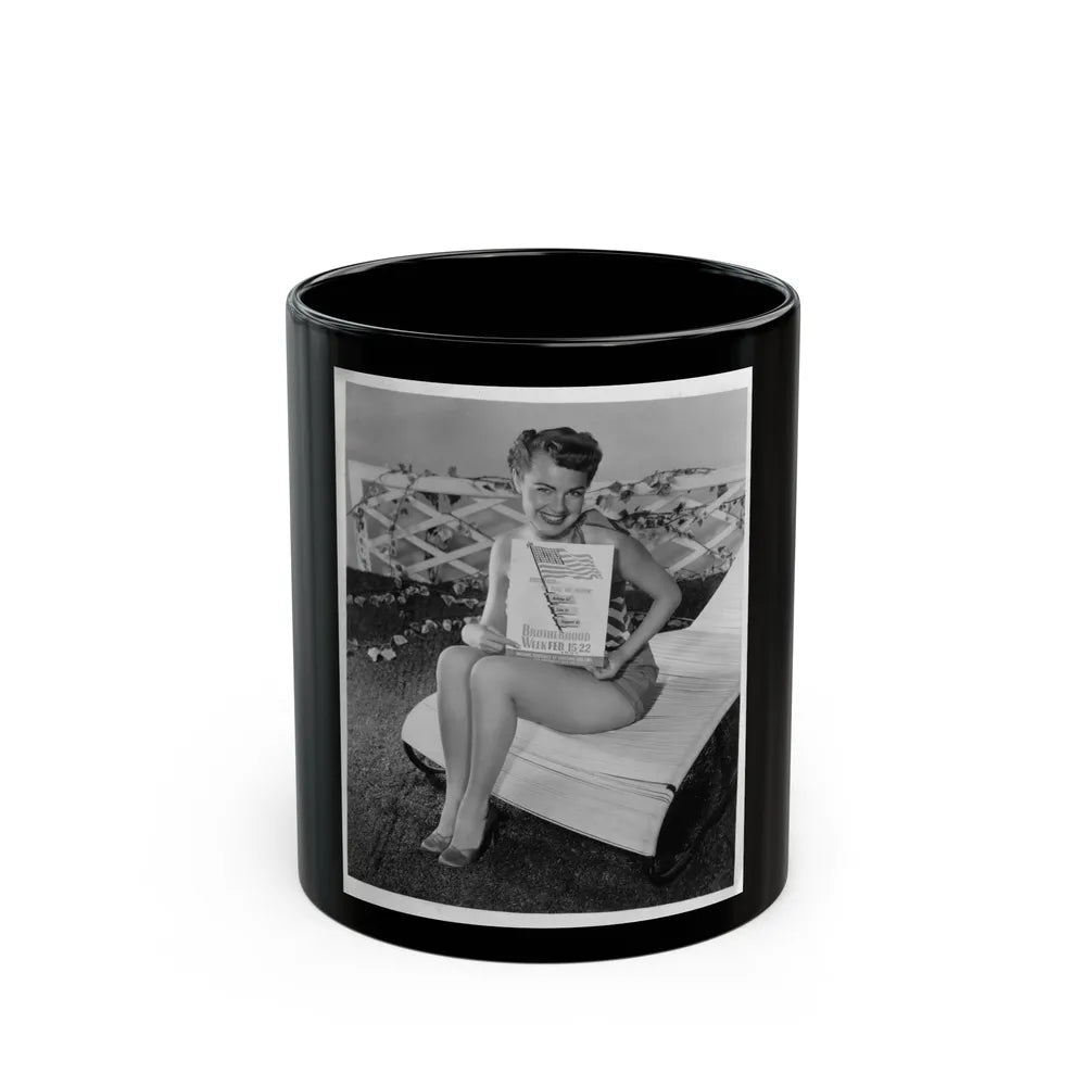 Terry Moore #343 (Vintage Female Icon) Black Coffee Mug-11oz-Go Mug Yourself