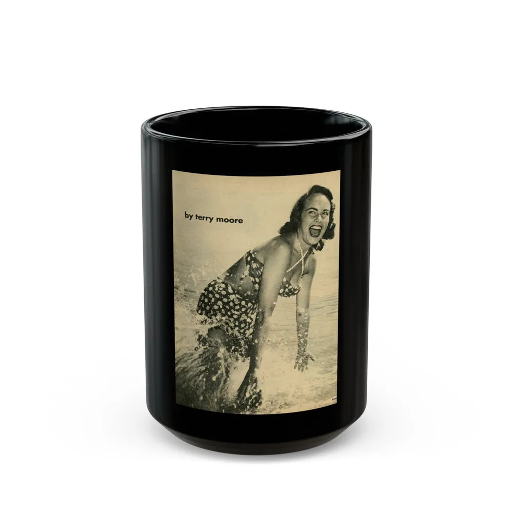 Terry Moore #348 (Vintage Female Icon) Black Coffee Mug-15oz-Go Mug Yourself
