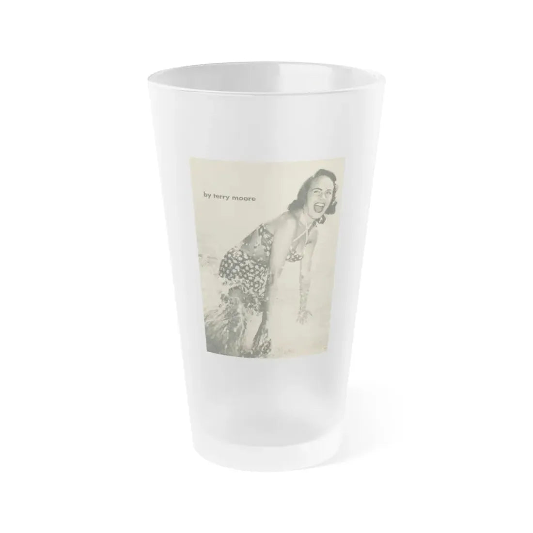 Terry Moore #348 (Vintage Female Icon) Frosted Pint Glass 16oz 16oz Frosted - Go Mug Yourself