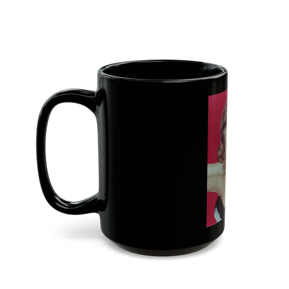 Terry Moore #349 (Vintage Female Icon) Black Coffee Mug-Go Mug Yourself