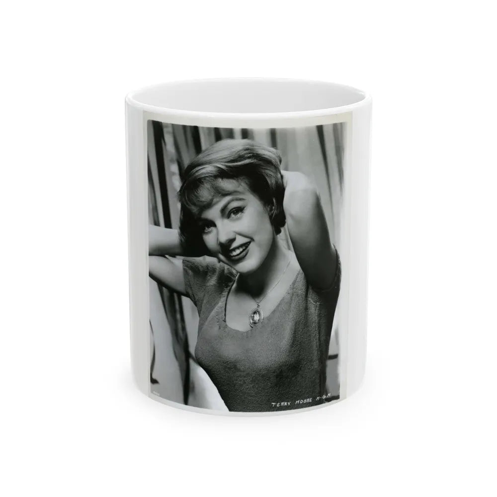 Terry Moore #357 (Vintage Female Icon) White Coffee Mug-11oz-Go Mug Yourself