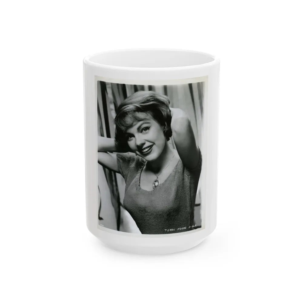 Terry Moore #357 (Vintage Female Icon) White Coffee Mug-15oz-Go Mug Yourself