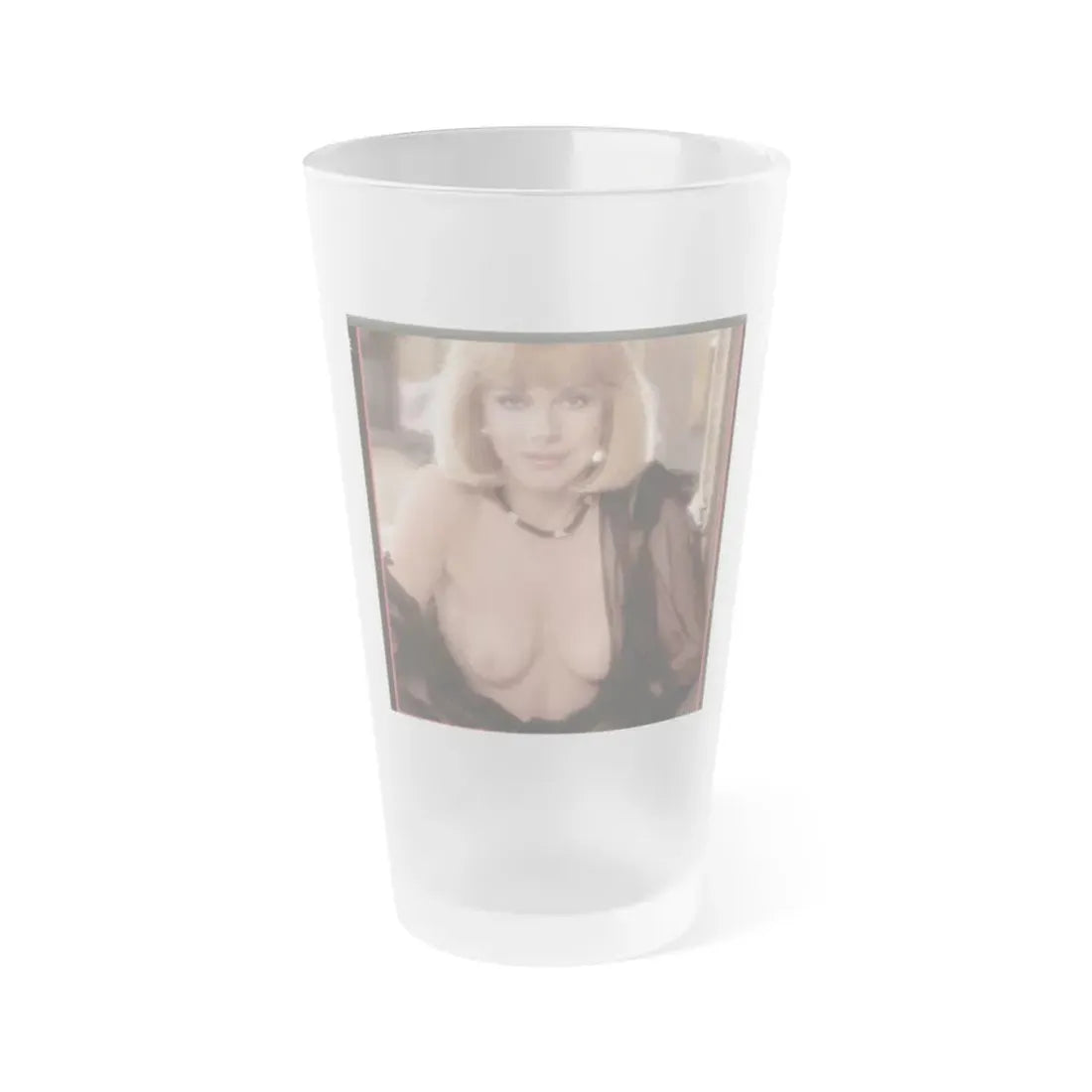Terry Moore #400 - Unreleased Aug. '84 Playboy Photo from shoot topless in lingerie (Vintage Female Icon) Frosted Pint Glass 16oz 16oz Frosted - Go Mug Yourself