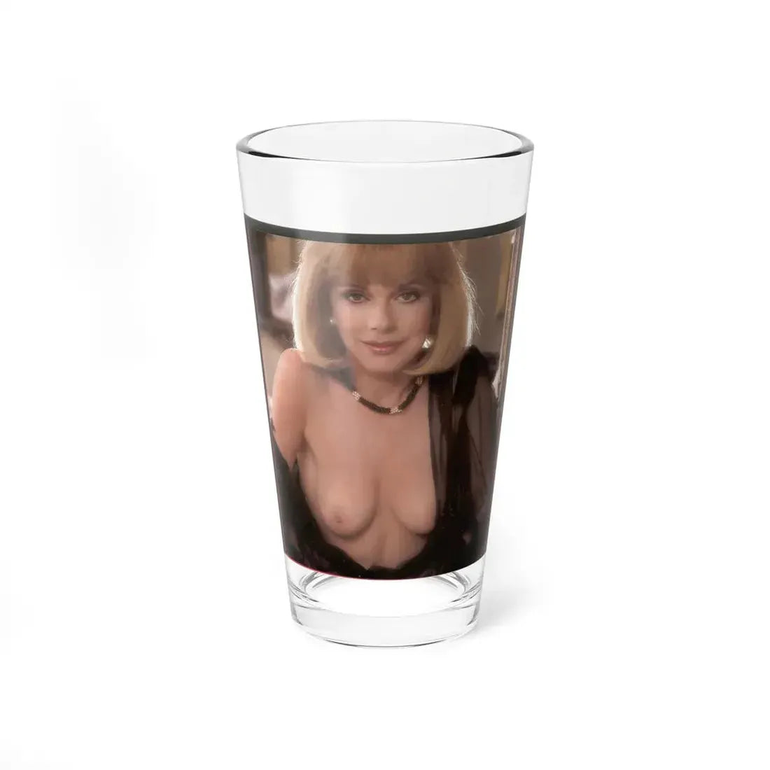 Terry Moore #400 - Unreleased Aug. '84 Playboy Photo from shoot topless in lingerie (Vintage Female Icon) Pint Glass 16oz 16oz - Go Mug Yourself