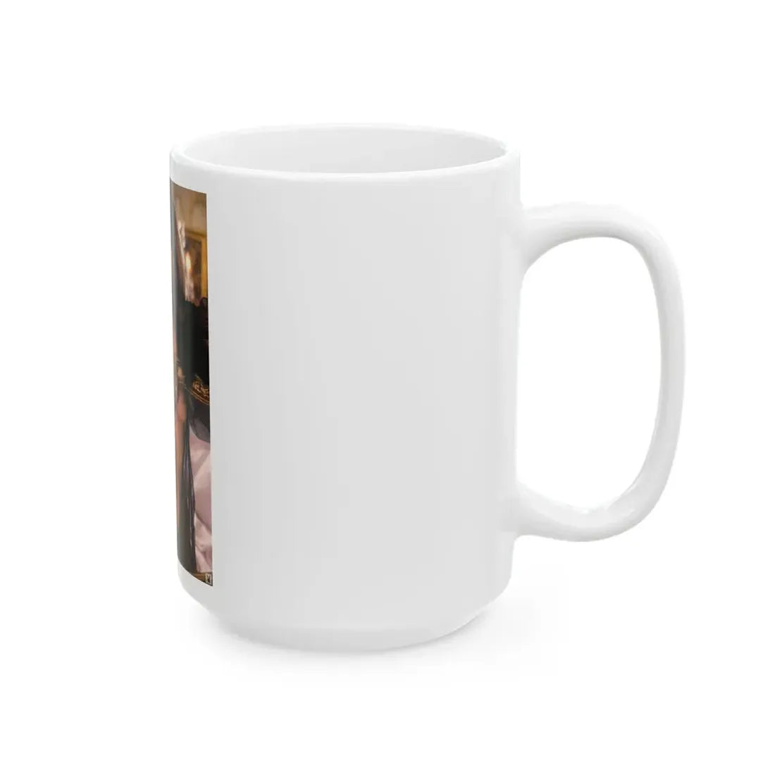 Terry Moore #401 - Unreleased Aug. '84 Playboy Photo from shoot topless in lingerie (Vintage Female Icon) White Coffee Mug - Go Mug Yourself