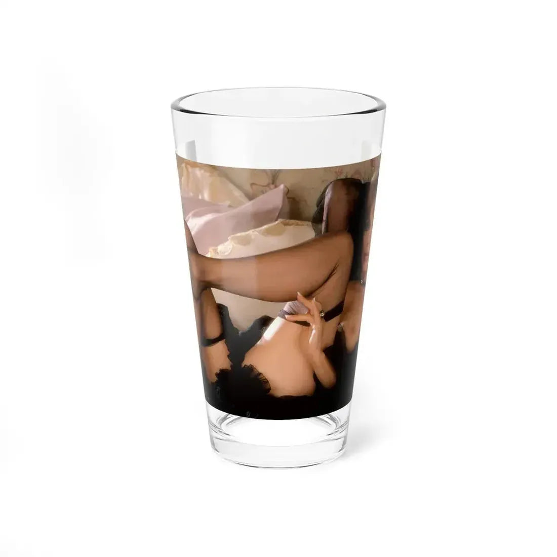 Terry Moore #404 - Unreleased Aug. '84 Playboy Photo from shoot toplesss in lingerie & stockings 1 sexy foot exposed (Vintage Female Icon) Pint Glass 16oz 16oz - Go Mug Yourself