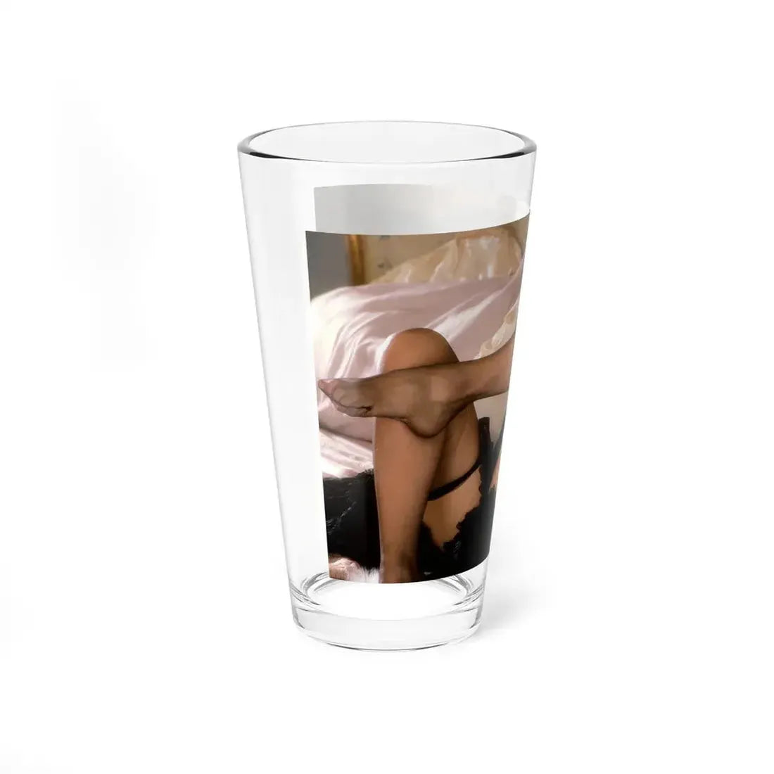 Terry Moore #404 - Unreleased Aug. '84 Playboy Photo from shoot toplesss in lingerie & stockings 1 sexy foot exposed (Vintage Female Icon) Pint Glass 16oz - Go Mug Yourself