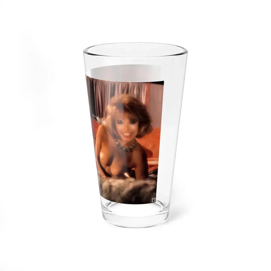 Terry Moore #405 - Unreleased Aug. '84 Playboy Photo from shoot topless in lingerie & open heels (Vintage Female Icon) Pint Glass 16oz - Go Mug Yourself