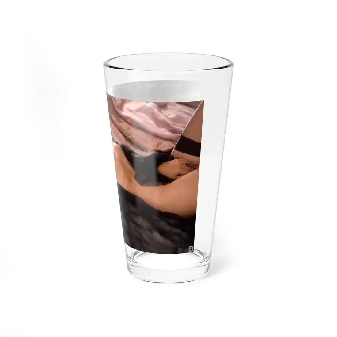 Terry Moore #409 - Unreleased Aug. '84 Playboy Photo from shoot topless black see through in lingerie (Vintage Female Icon) Pint Glass 16oz - Go Mug Yourself