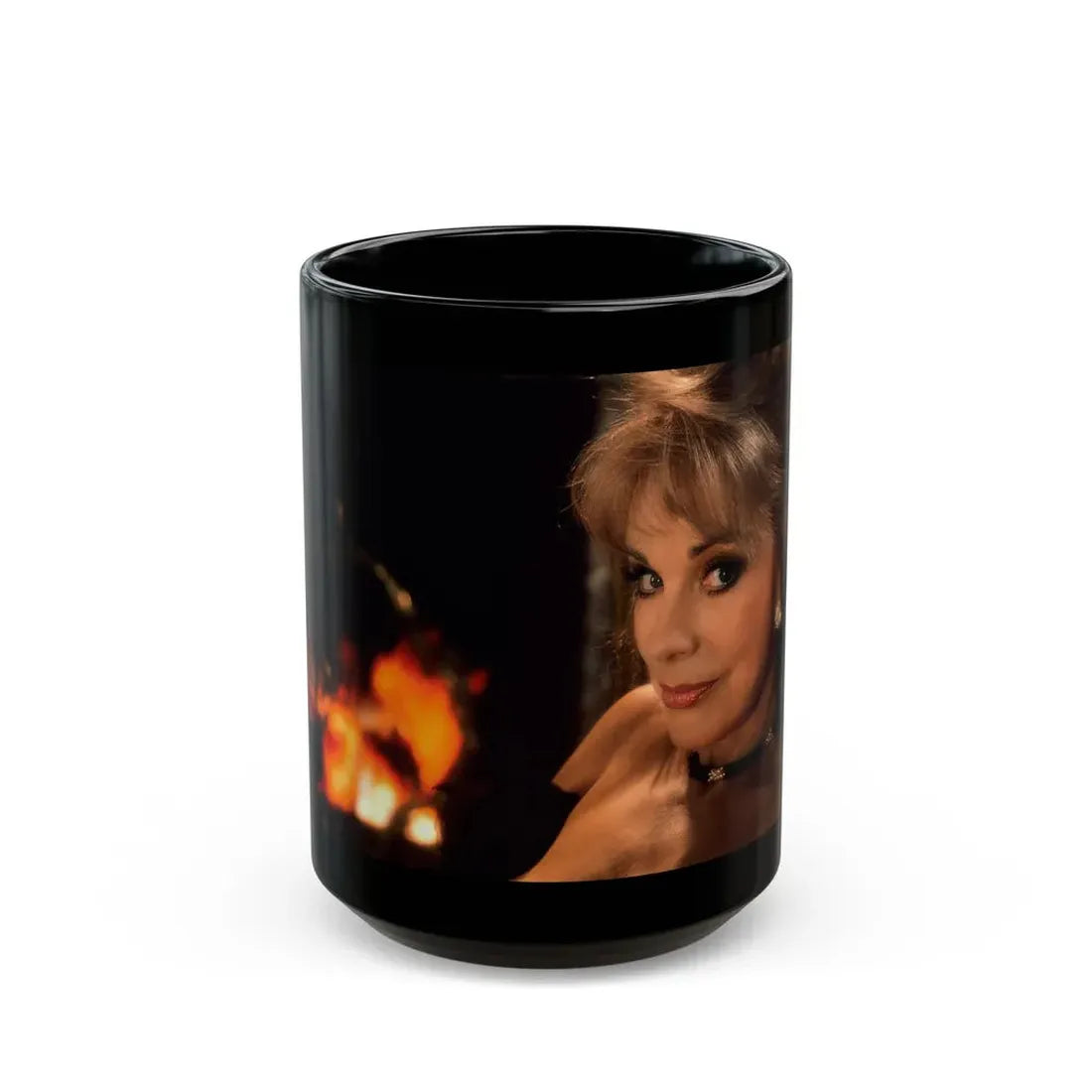 Terry Moore #411 - Unreleased Aug. '84 Playboy Photo from shoot (Vintage Female Icon) Black Coffee Mug 15oz - Go Mug Yourself