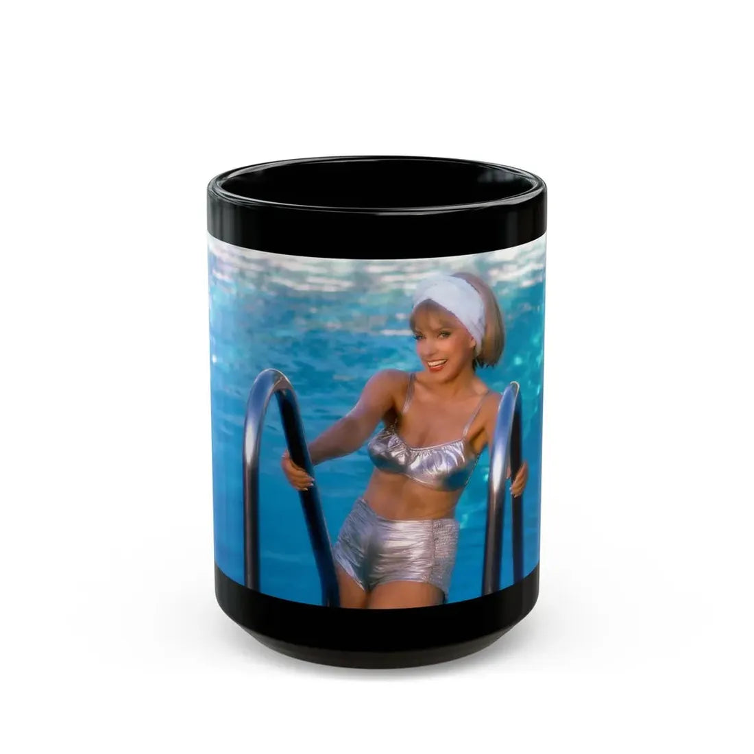 Terry Moore #415 - Unreleased Aug. '84 Playboy Photo from shoot non nude (Vintage Female Icon) Black Coffee Mug 15oz - Go Mug Yourself