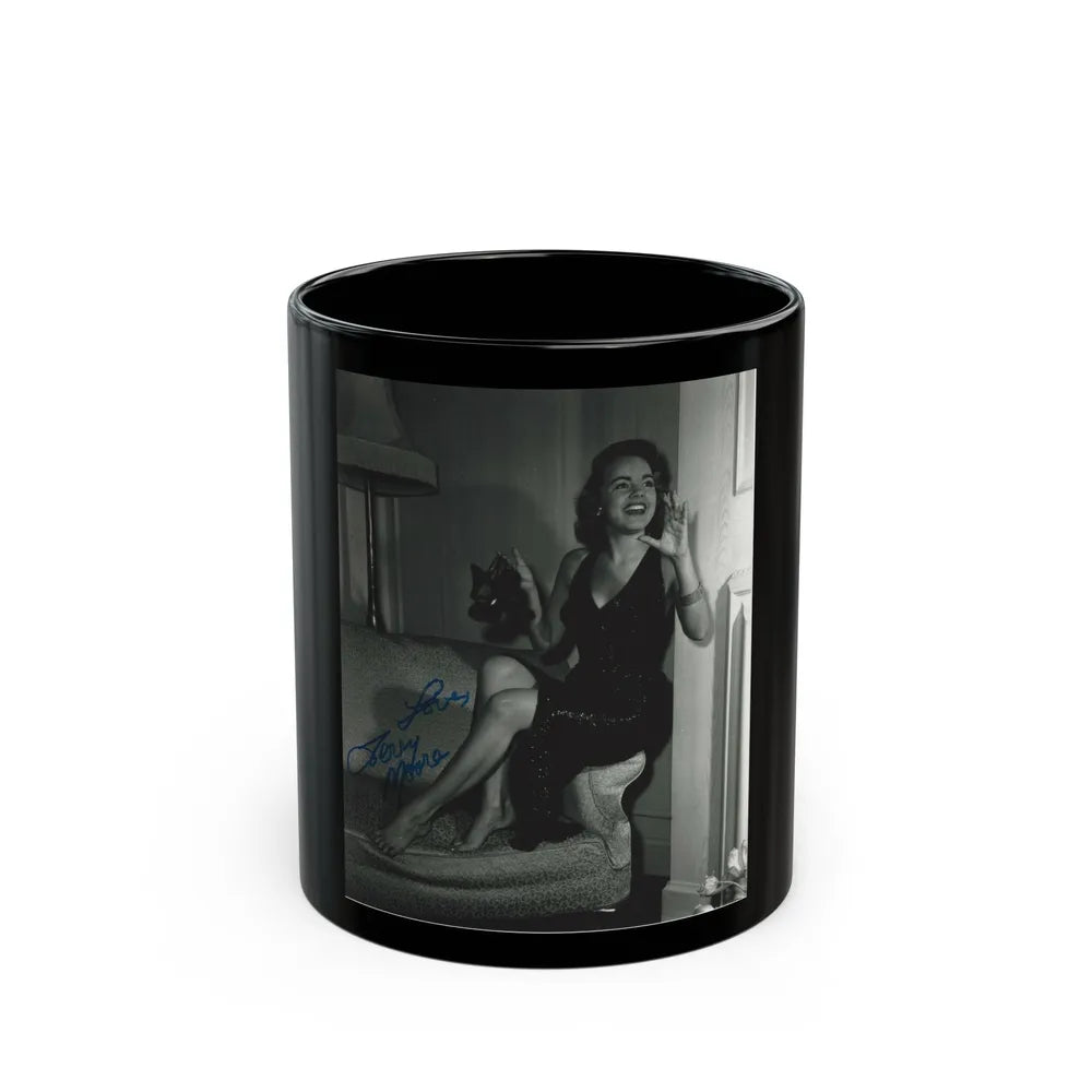 Terry Moore #424 (Vintage Female Icon) Black Coffee Mug-11oz-Go Mug Yourself