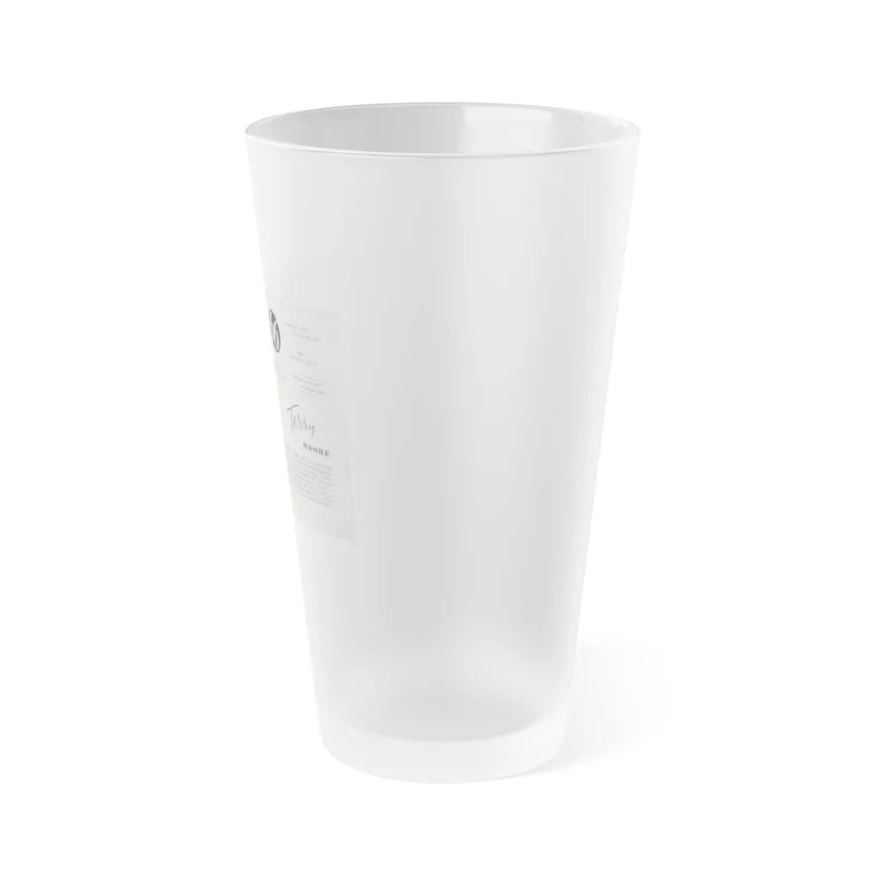 Terry Moore #436 - 66 PHTOTOGRAPHS OF Terry MOORE U.K. Pocket Mag. Inside Front Cover Pages 2 & 3 (Vintage Female Icon) Frosted Pint Glass 16oz-Go Mug Yourself