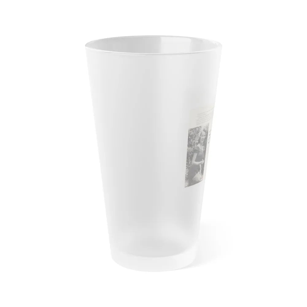 Terry Moore #437 - 66 PHOTOGRAPHS OF Terry MOORE U.K. Pocket Mag. Pages 4 & 5 (Vintage Female Icon) Frosted Pint Glass 16oz-Go Mug Yourself
