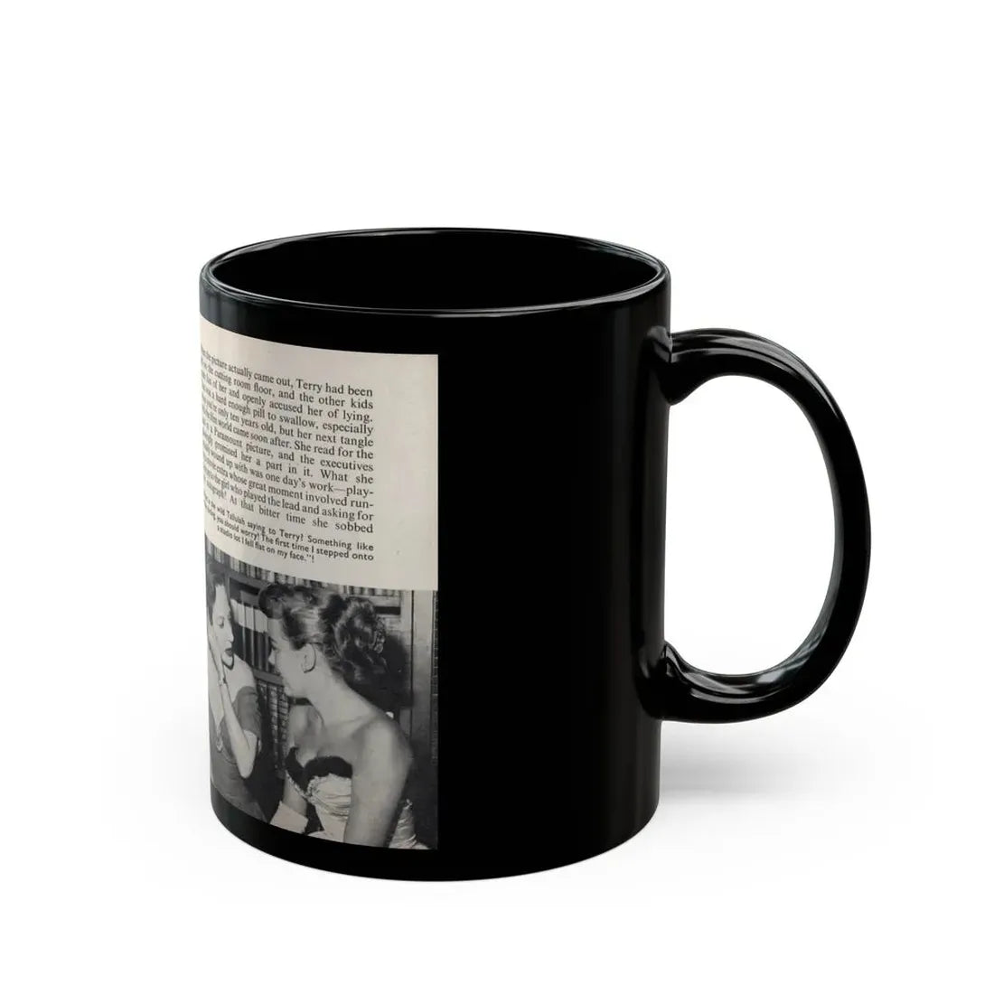 Terry Moore #438 - 66 PHOTOGRAPHS OF Terry MOORE U.K. Pocket Mag. Pages 6 & 7 (Vintage Female Icon) Black Coffee Mug - Go Mug Yourself