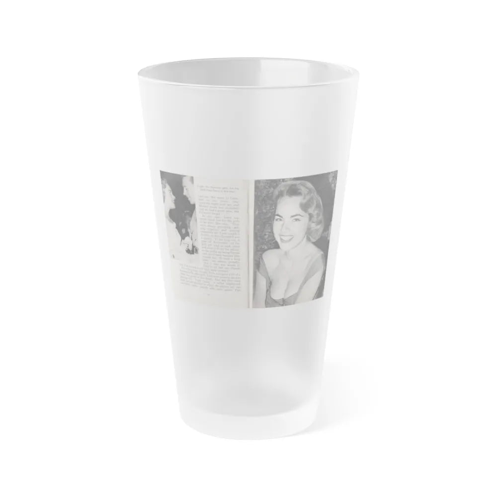 Terry Moore #440 - 66 PHOTOGRAPHS OF Terry MOORE U.K. Pocket Mag. Pages 10 & 11 (Vintage Female Icon) Frosted Pint Glass 16oz-16oz-Frosted-Go Mug Yourself